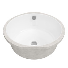 Tegan 350mm Round Ceramic Undermount Basin with Overflow